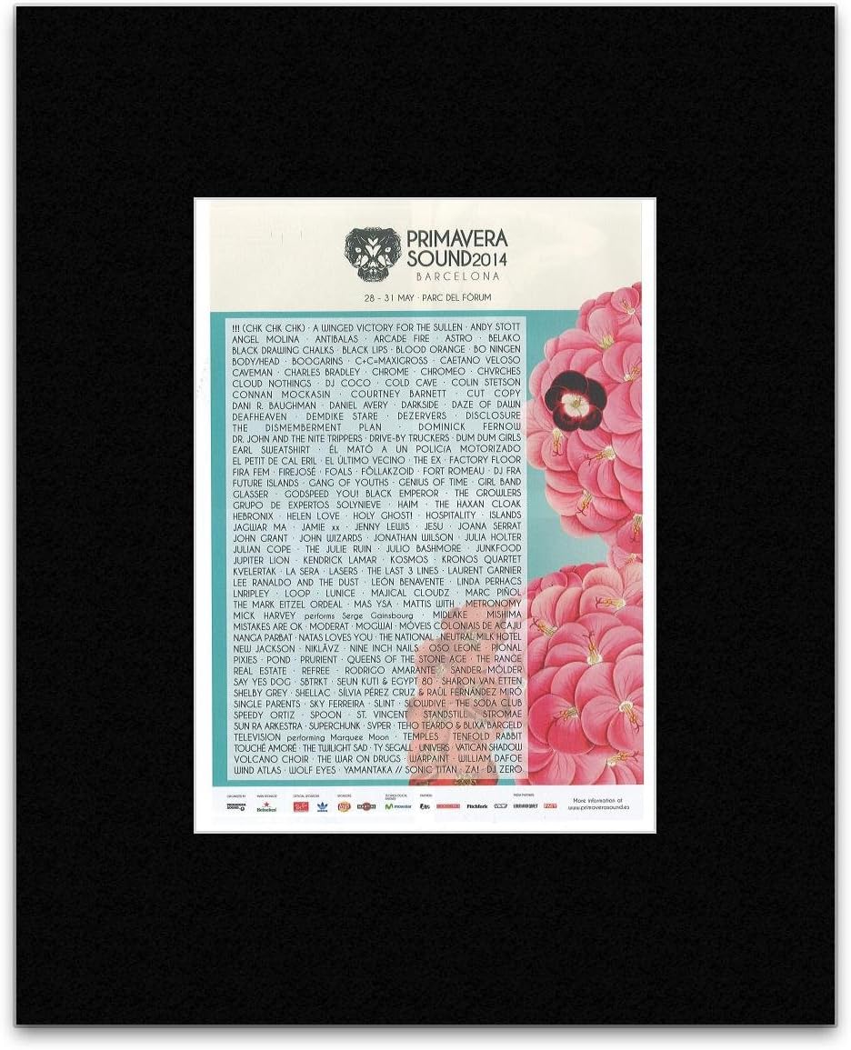 Uncut Primavera Sound Festival - 2014 - Astro Andy Stott Cold Cave Mini Poster - 28.5x21cm