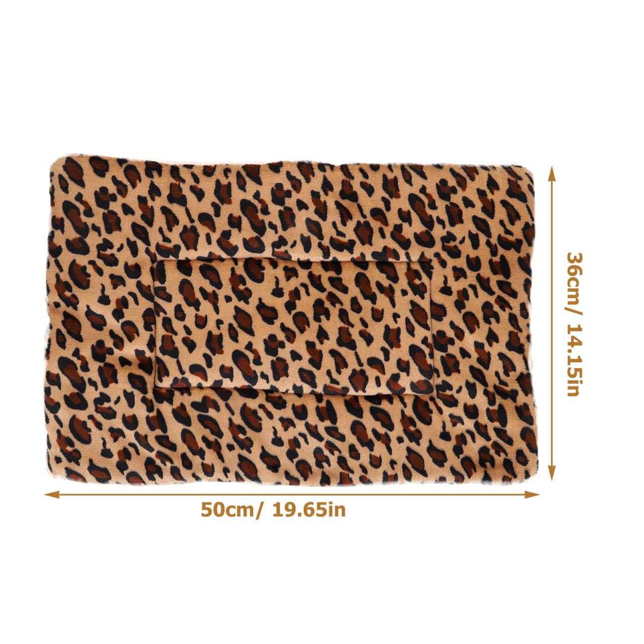 ibasenice Heated Pet Mat for Cats and Small Dogs Self Heating Leopard Print Blanket Thick Insulated Floor Pad for All Seasons Comfort - Image 3