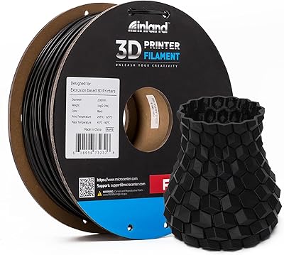 30 – INLAND Micro Center PLA+ 3D Printing Filament 1.75mm – PLA Pro Dimensional Accuracy +/- 0.03 mm – 1kg Cardboard Spool (2.2 lbs) (1 Pack Blac…