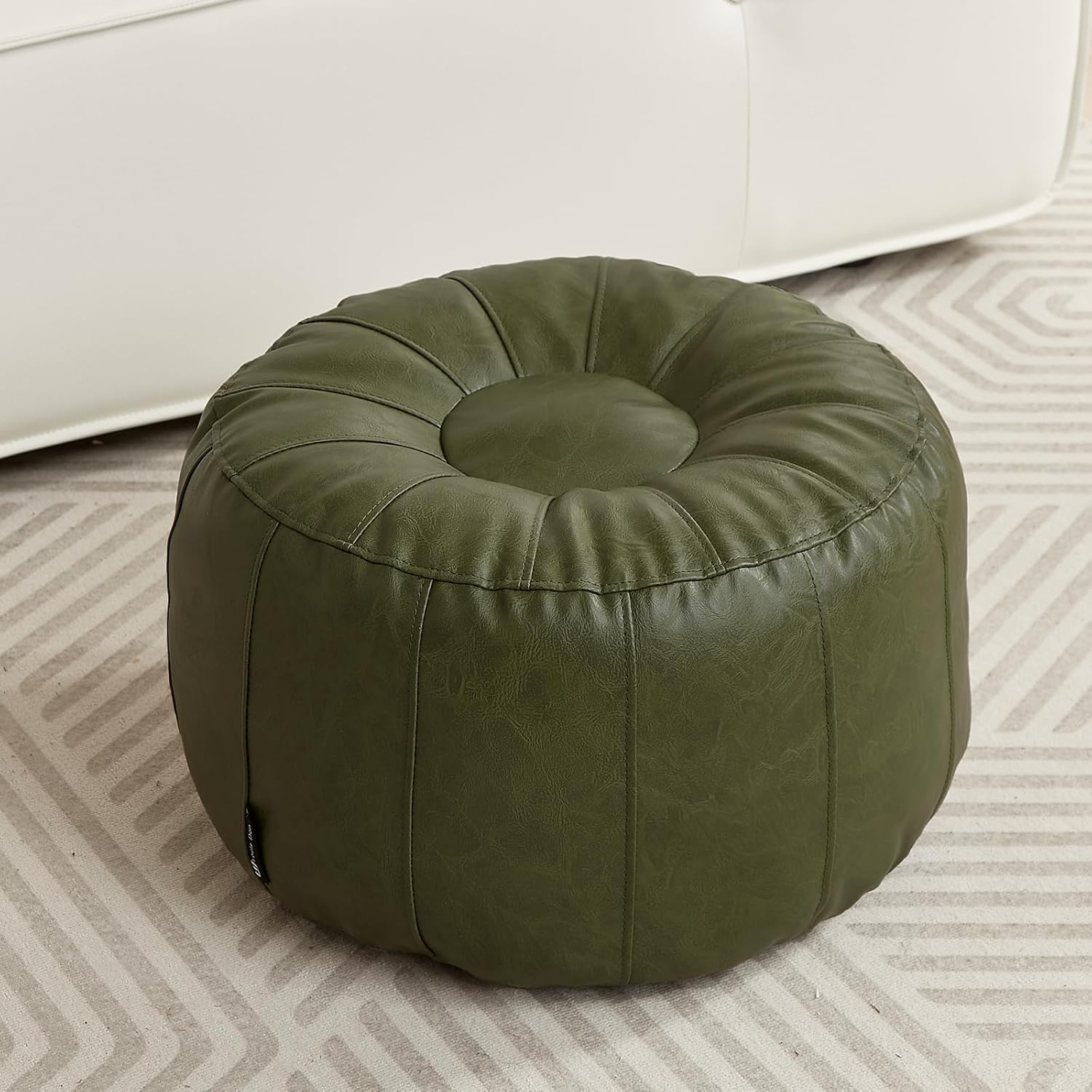 モロッコ　本革　オリジナルデザイン　プフ　オットマン　グリーン モロッコ 本革 オリジナルデザイン プフ オットマン グリーン モロッコ