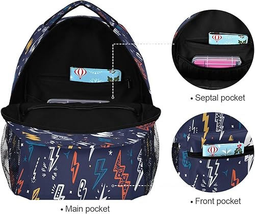 Miniatura 7 de Kcldeci Mochila para laptop, mochila para niños, mochilas escolares, Multi, 16x11.4x6.9in, Mochilas Daypack