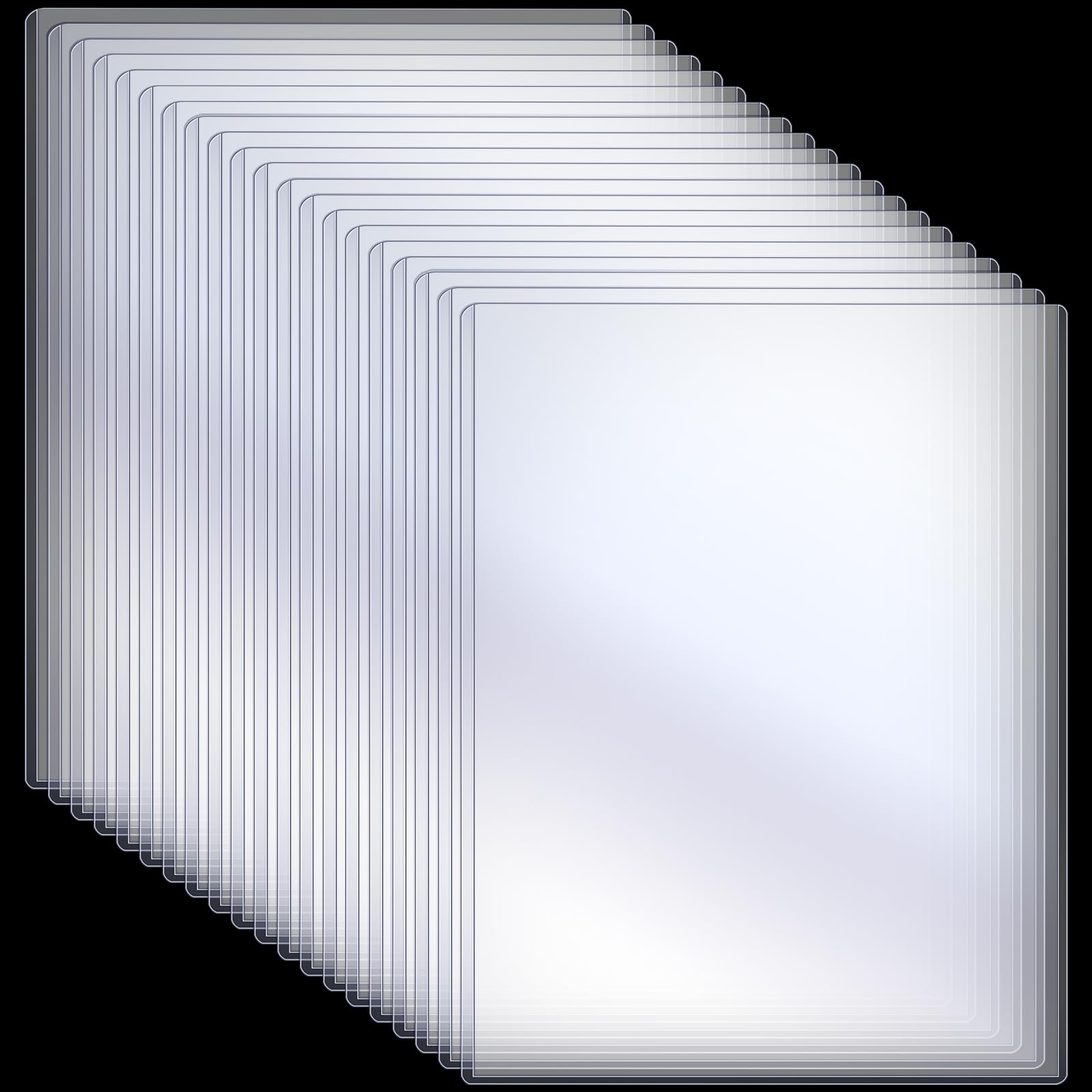 Sherr 20 Pcs 18 x 24 Inches Rigid Print Protectors Clear Hard Plastic Sheet Protectors Poster Sleeves for Protect Store and Display Photographs, Prints and Documents