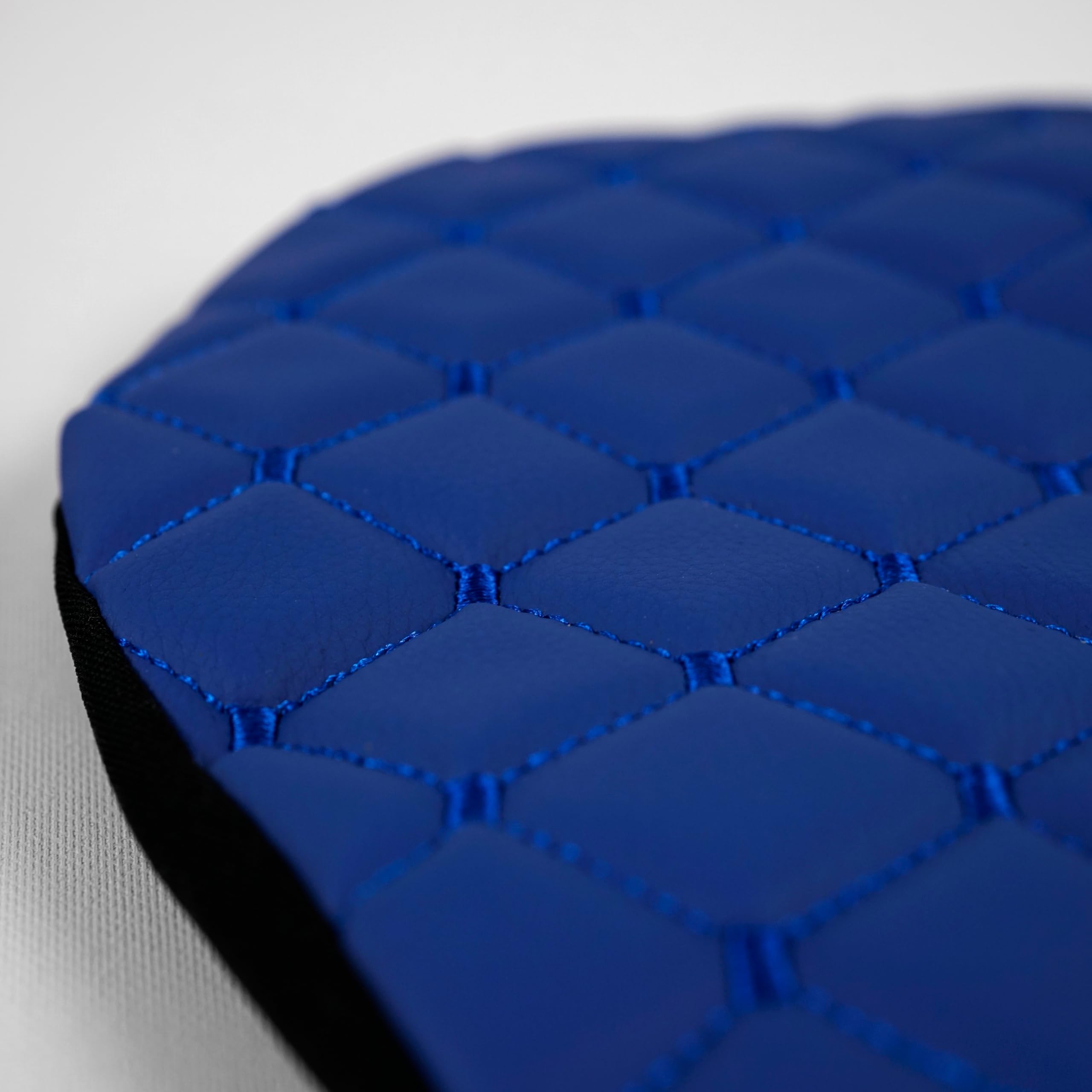 Funda de asiento de tractor resistente, acolchado Impertex duradero para tractores y carretillas elevadoras, cortacésped (cuero azul, costuras azules)