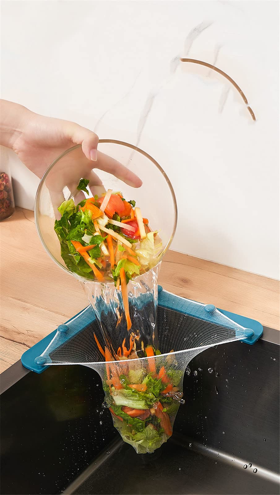 Amazon｜三角コーナー いらず 開閉可能 水切りネット50枚 さんかく