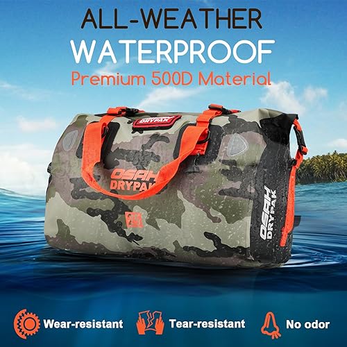 Miniatura 4 de Waterproof Duffel Bag - Motorcycle Dry Bag Tail Bag with Large Storage Space, Waterproof Luggage Duffle Bags with Outer Mesh Zipper Pocket for