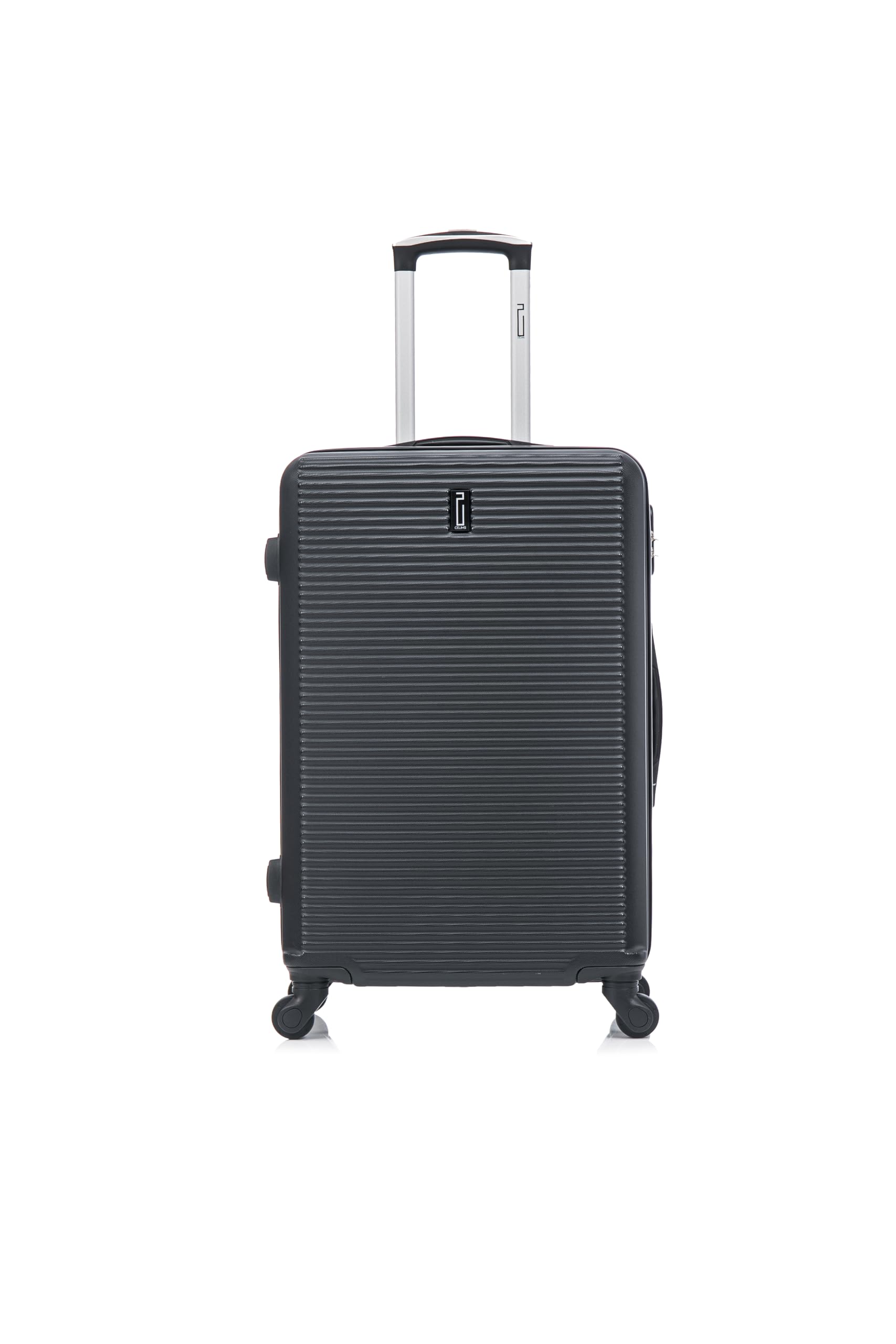 CELIMS - Valigia Media 20 kg Rigida Leggera | Valigia da Stiva 65cm Donna | Lucchetto Integrato | ABS | Trolley Medio 65cm con 4 Ruote | Nero