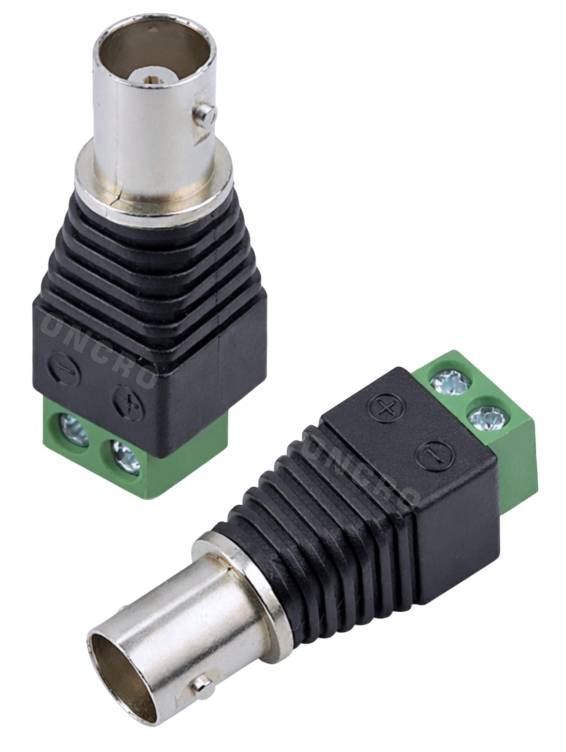 Lewttyer BNC Video Balun Connector Soldeervrije Adapter Terminalblok, 2-polige Bnc Mannelijke Stekker met Vrouwelijke Socket Kit, Schroefklem Kabel Connector Cctv Camera Connector