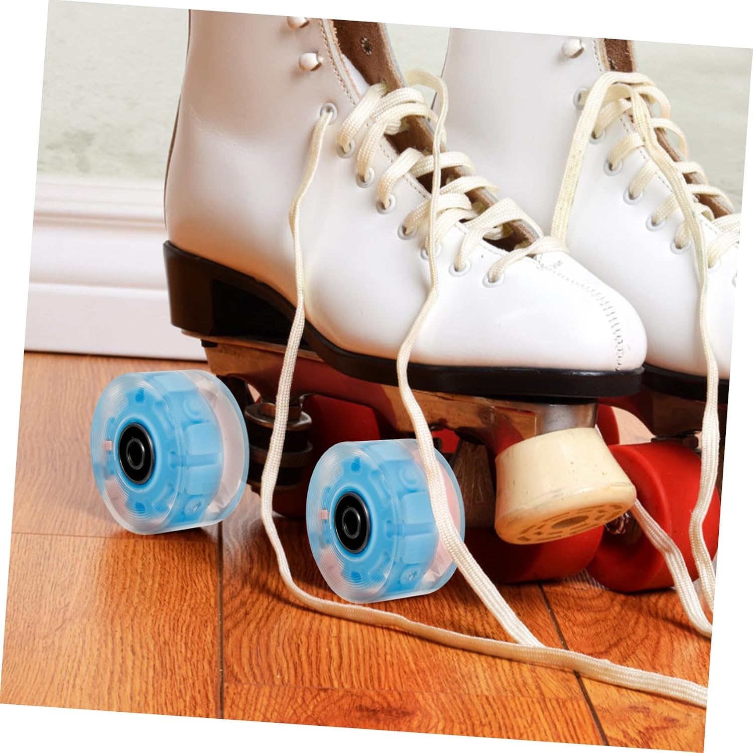 ERINGOGO Glowing Wheel Skates 4 Pack Roller Skate Wheels Flashing Comfortable for Outdoor Skating