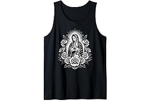 Virgencita Floral Tank Top: Wear Your Faith with Style