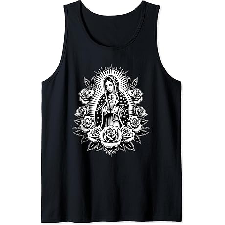 Virgencita Floral Tank Top: Wear Your Faith with Style