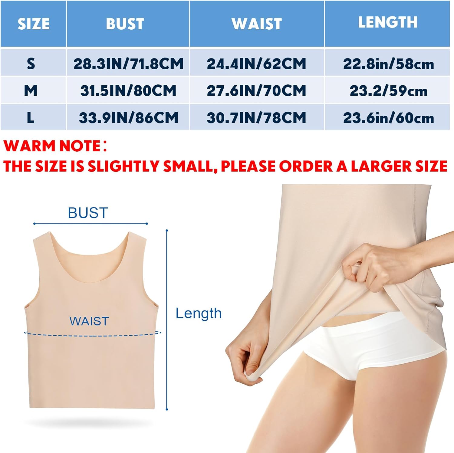 Toulite 4 Pcs Thermal Tank Tops Women Underwear Tops Sleeveless Undershirt for Women Cotton Camisole Warm Base Layer - Image 2