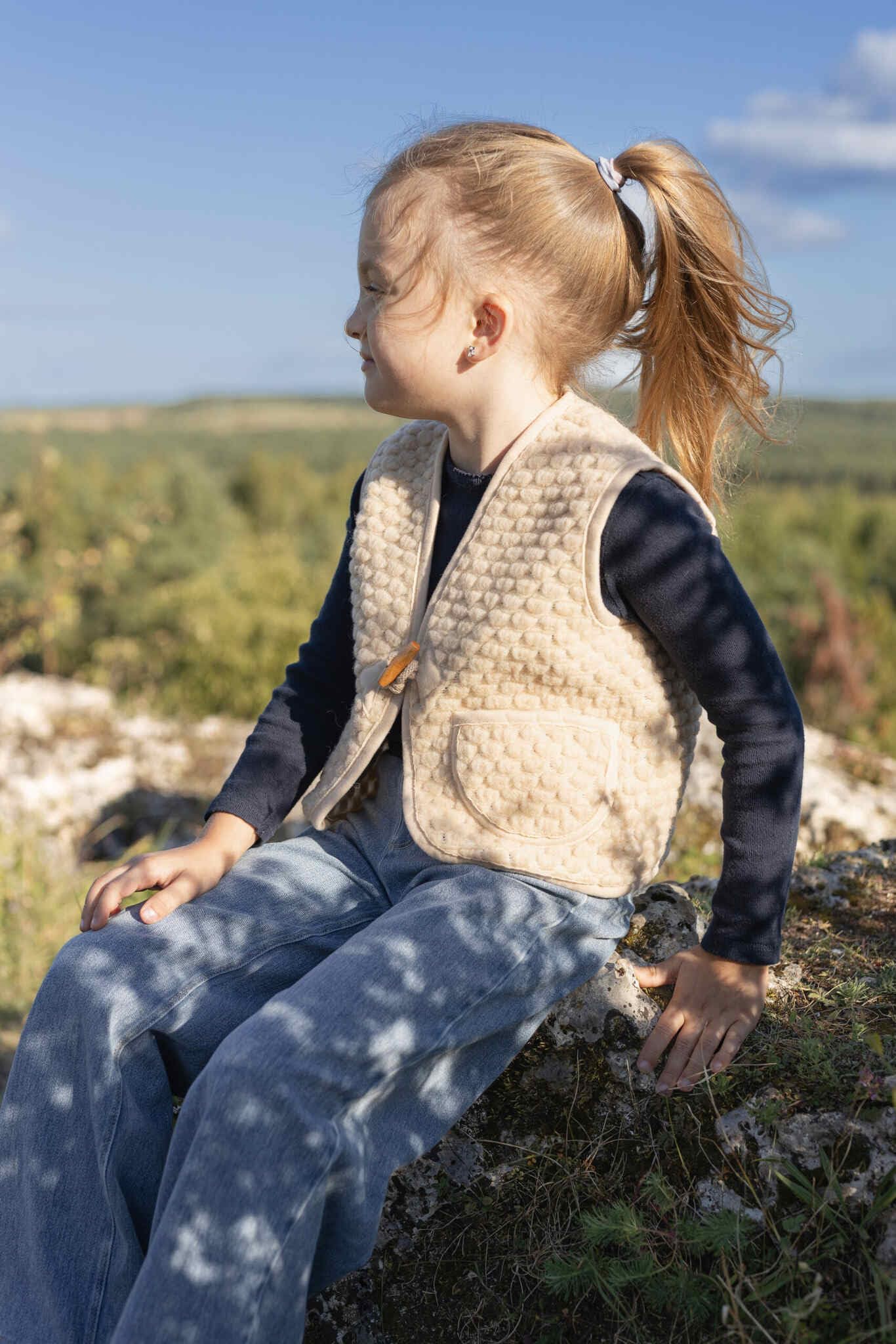 Weste Kinder Baby Winter Mädchen Jungen, Fleeceweste Kinder - Schneeanzug Armellos, mit Knöpfen, Atmungsaktiv und Warm - Viele Größen