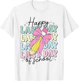 Happy Last Day of School Coquette Bow End Of School Year T-Shirt