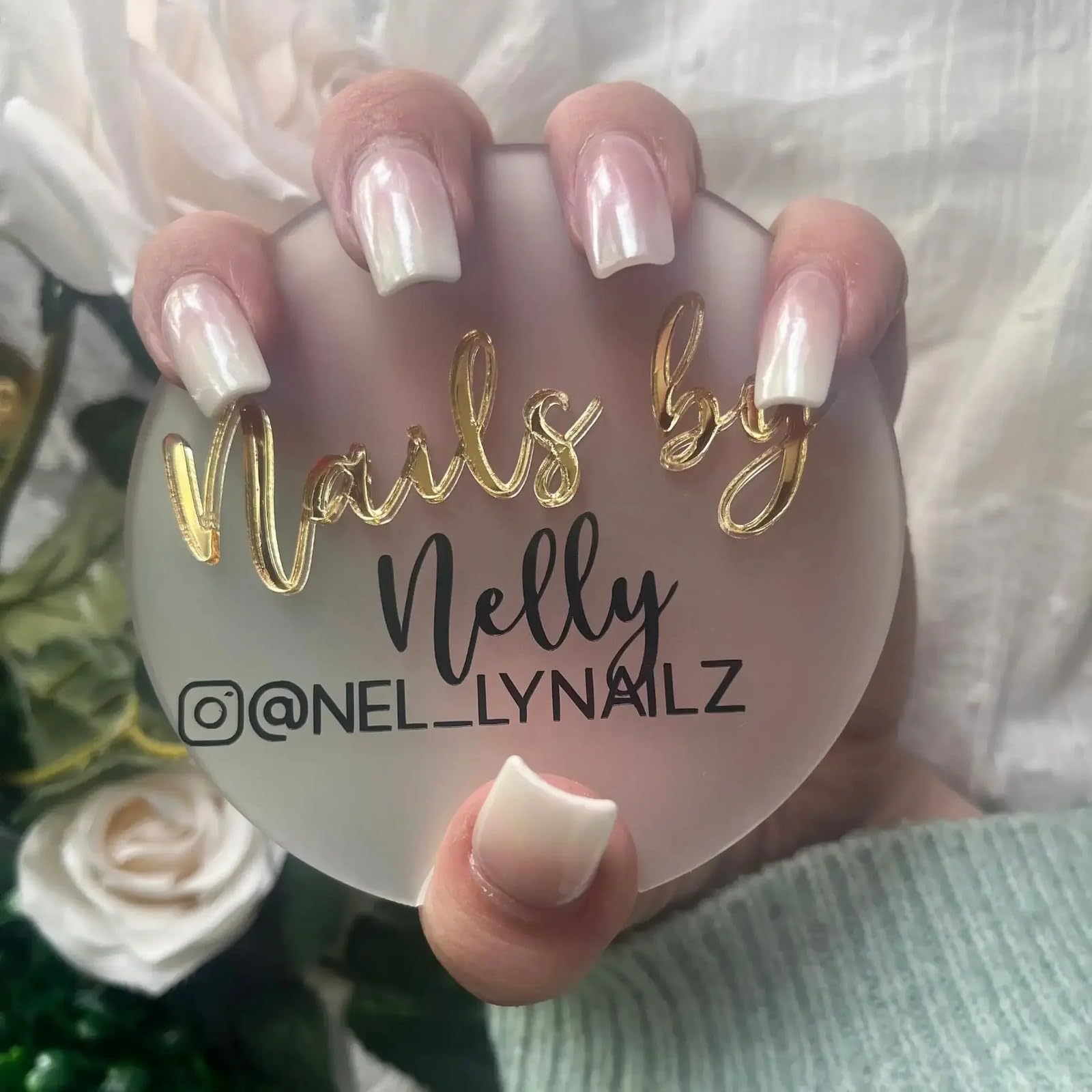 Custom Nail Props for Pictures,Personalized Nail Art Tray Photo Prop Acrylic Sign,Nail Prop Display Palette Custom Logo Gift for Nails Artist Salon