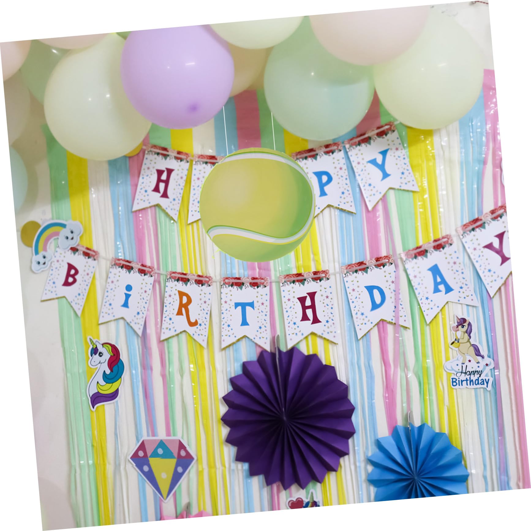 Tennis Piñata aus Papier 1 Satz für Kindergeburtstagsparty