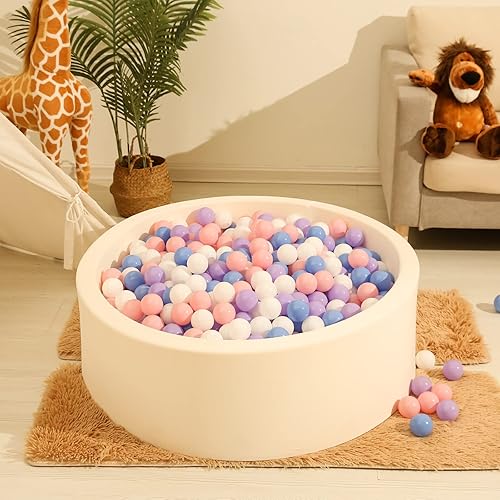 Miniatura 2 de Realhaha Pelotas para pozo de pelotas, pelotas de juego para bebés, bolas de plástico suave para niños pequeños, cumpleaños, piscina, tienda de