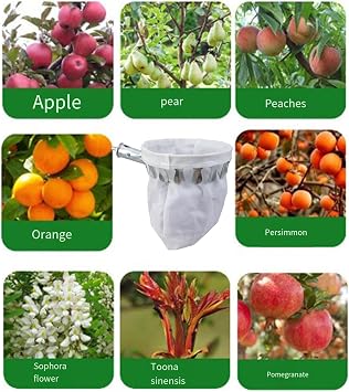 Fruit Picking with Metal Teeth Stainless Steel Fruit Picking Portable Metal Fruit Picking with Bag for Garden Harvesting Farm Fruit Collector with Positioning