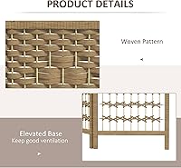 Vista 5 de HOMCOM Divisor de habitación de 4 paneles, pantalla de privacidad plegable, separador de habitación de 5.6 pies, divisor de pared de división Natural