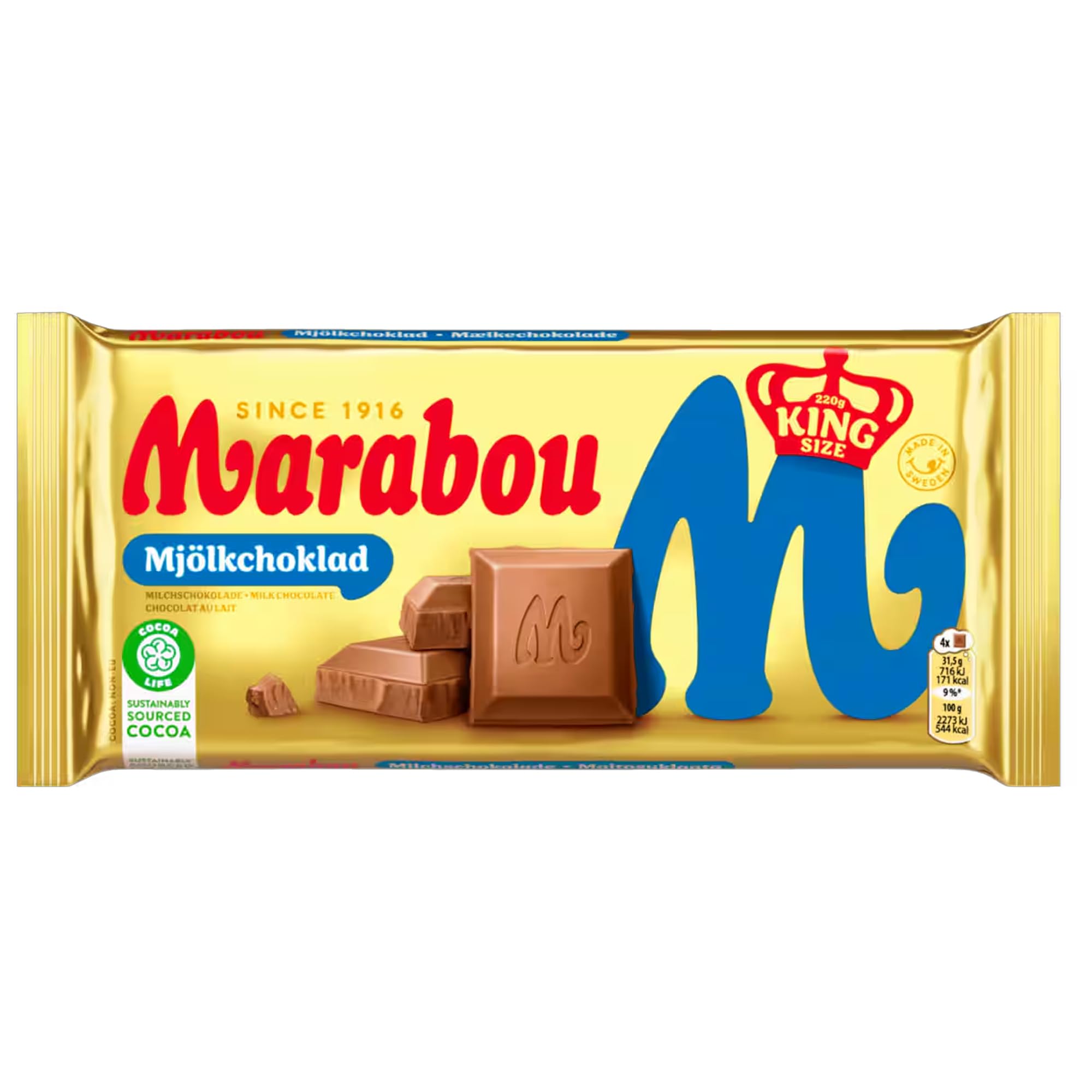usy Bundle für Marabou Schokolade Vollmilch Mjölkchoklad VPE (15x170g Tafel) + usy Block