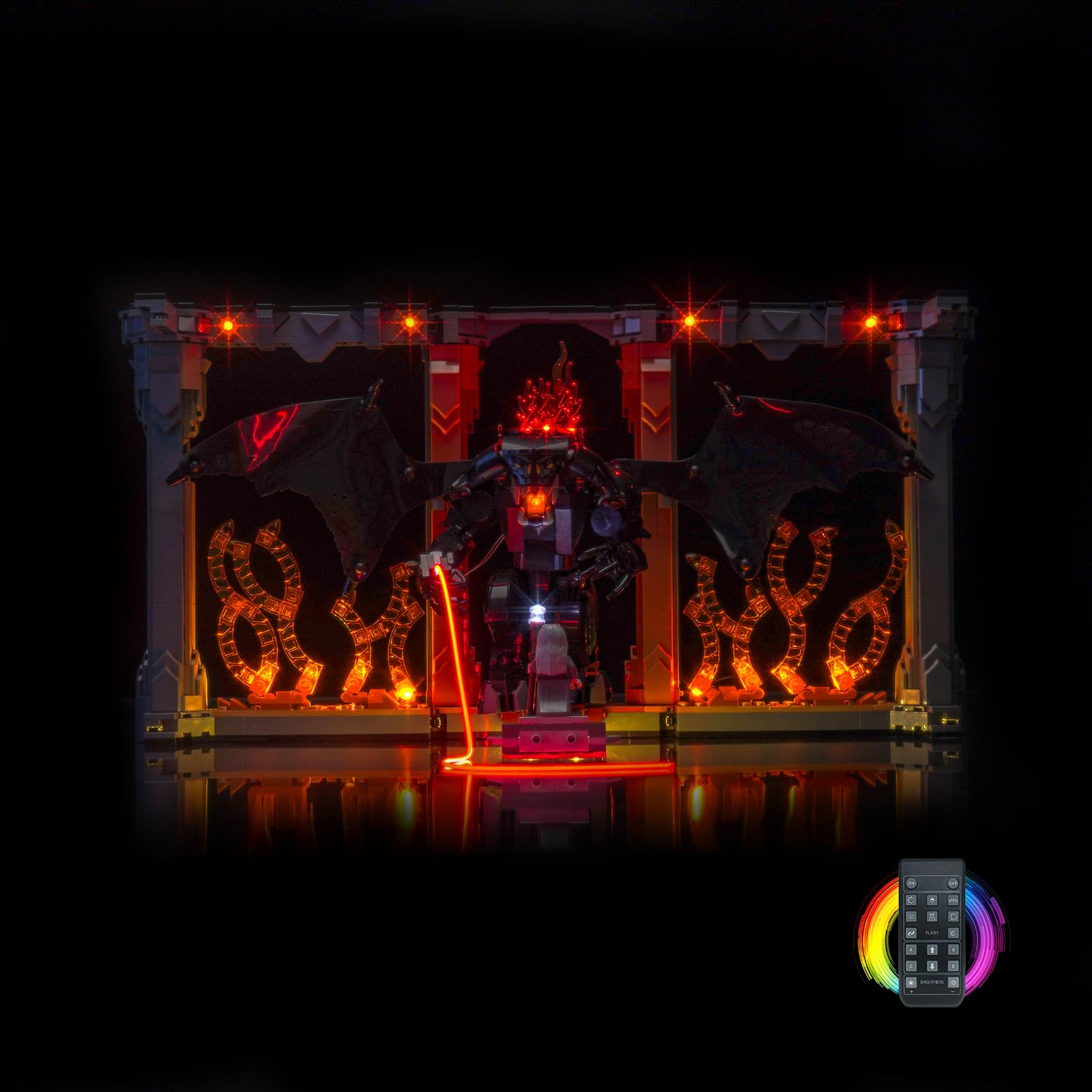 Remote Control Led Light Set Compatible with Lego Balrog Book Nook 10367 (No Model)