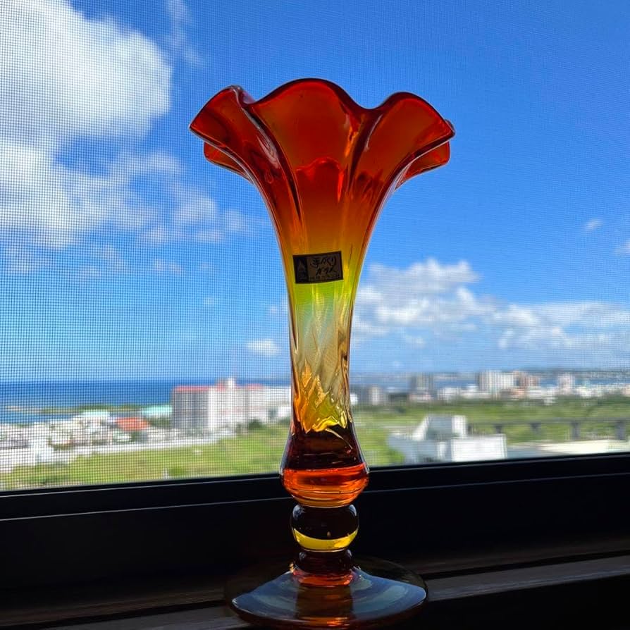 琉球ガラス　大型花瓶 Amazon.co.jp: 琉球ガラス 花瓶 稲嶺盛吉 : ホーム＆キッチン