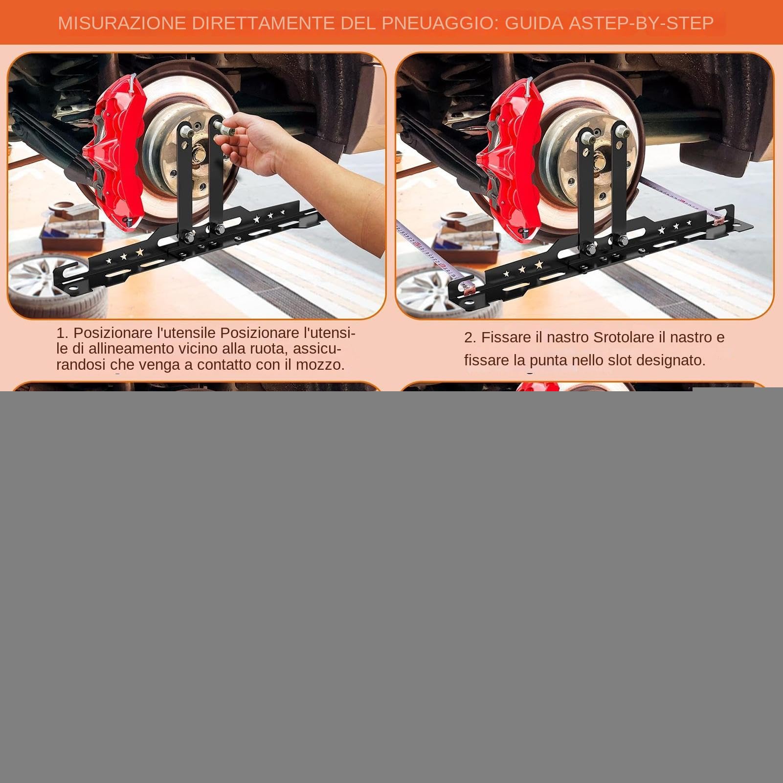 Dispositivo per Allineamento Ruote Kit per Allineamento e Bilanciamento | Piastre di Bilanciamento per Ruote per Auto Bicicletta Moto Camion Berlina SUV Garage Officina Casa