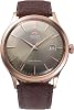 Orient Classic Bambino V4 Reloj de pulsera mecánico automático de cuerda manual para hombre - Casual con correa de cuero marrón, caja de acero inoxidable, esfera marrón analógica - RA-AC0P04Y 1