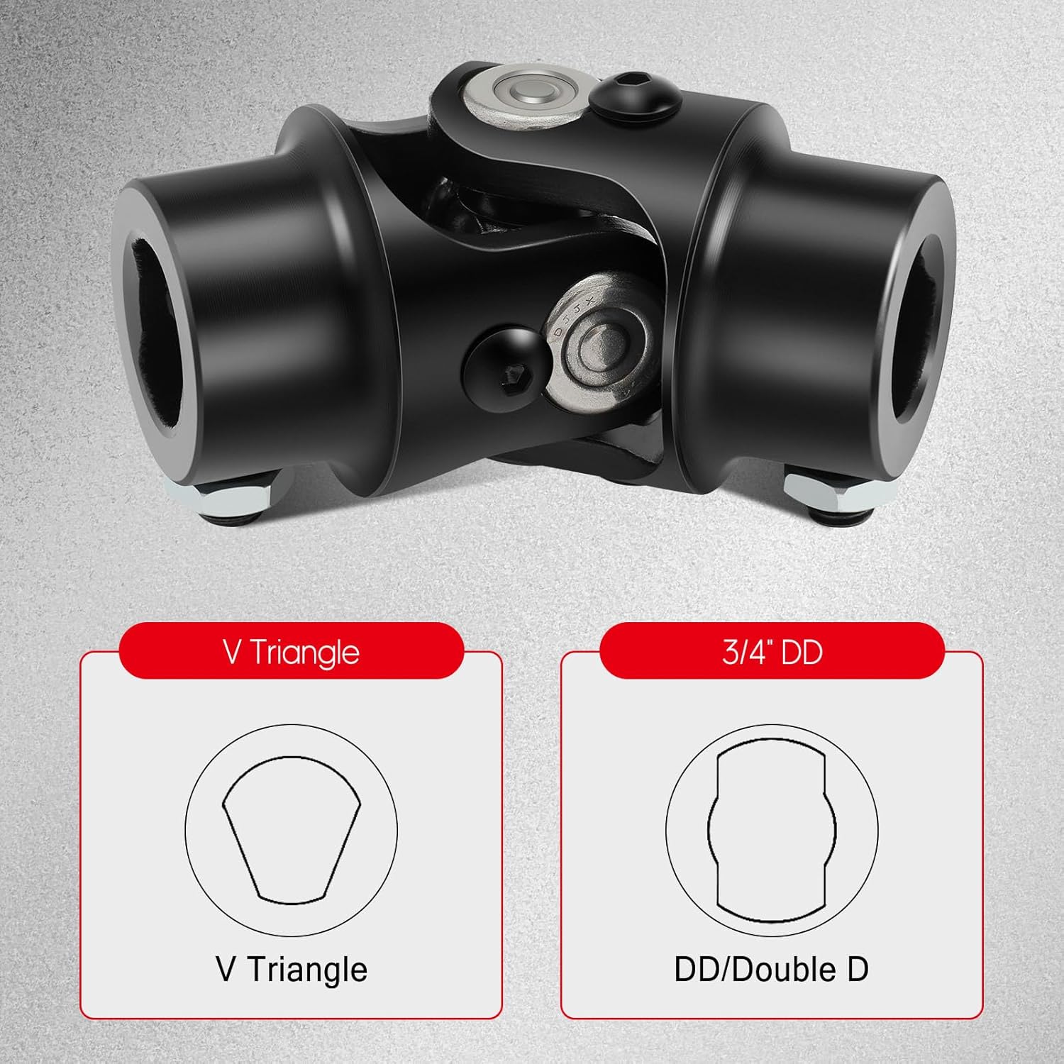 CCIYU Black Steering joints F-ord Triangle X 3/4 DD U Joints 83mm