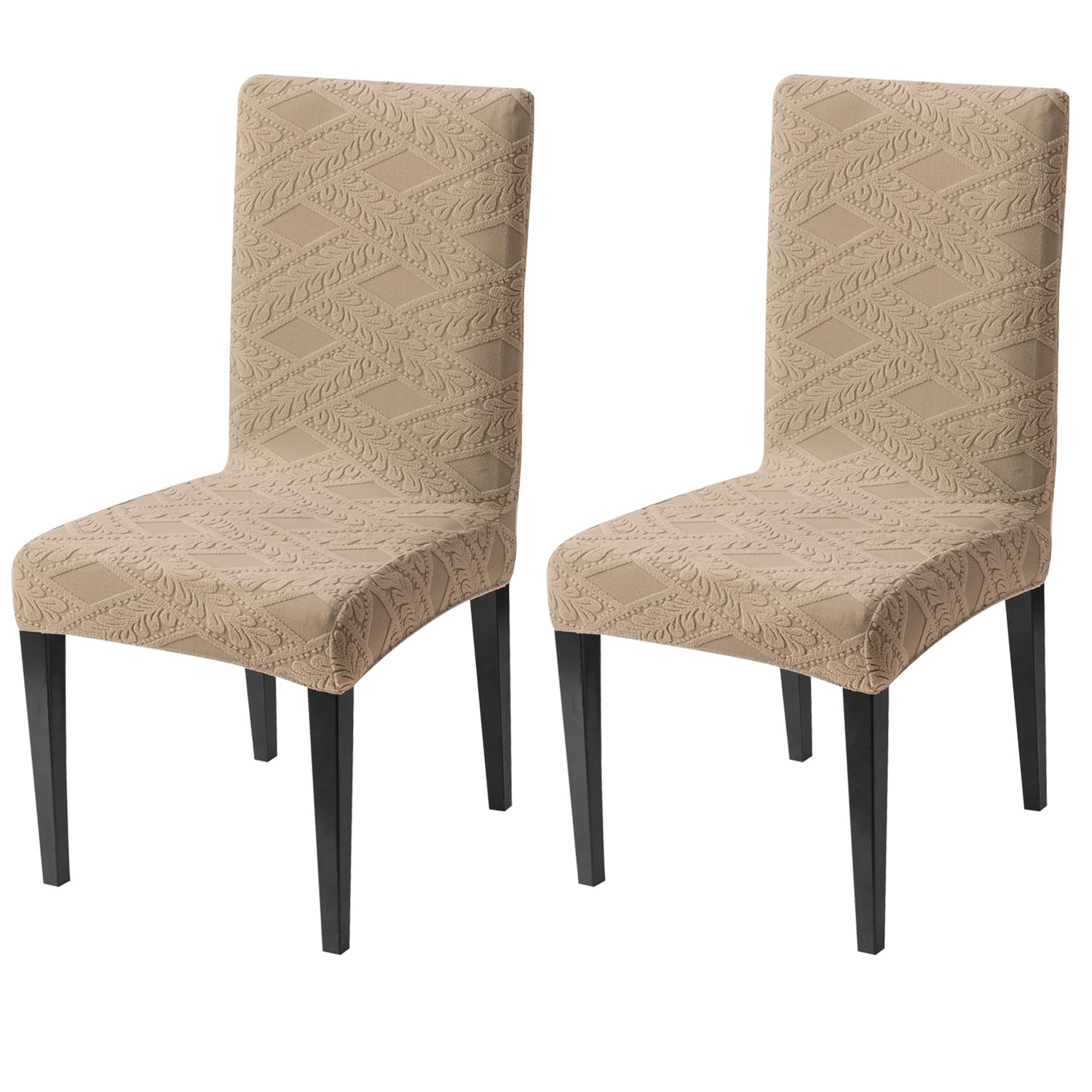 Stretchable Chair Covers - Green Jacquard Dining Covers -27