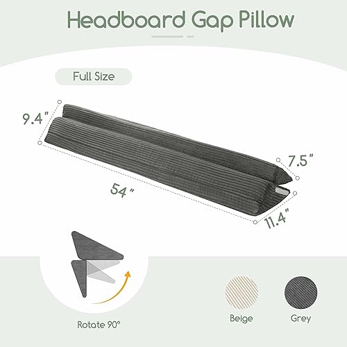 Miniatura 22 de HIGOGOGO Almohada de cuña tamaño King para espacio en la cabecera, colchón multifuncional con relleno de cuña para cerrar el espacio (0-7 pulgadas)