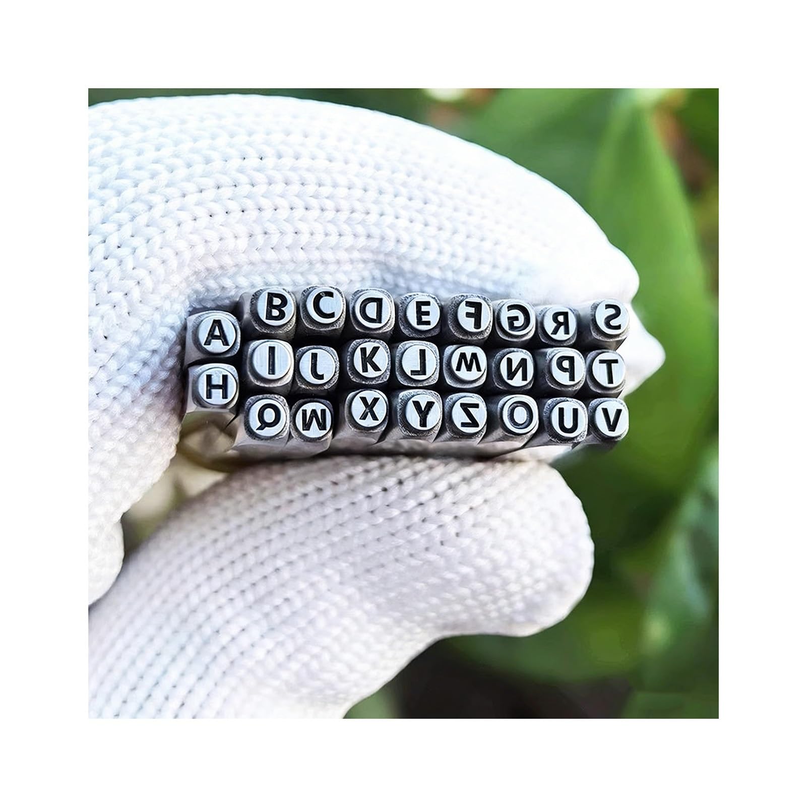Kit De Estampación De Metal, 26 Piezas, Juego De Punzones De Letras De Acero Al Carbono Para Joyería, Cuero, Madera, Manualidades(0.08in)