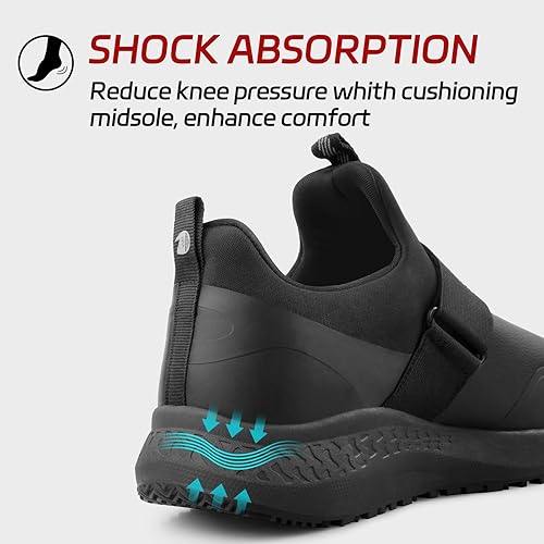 Miniatura 4 de Zapatos de trabajo antideslizantes para hombre, zapatos de cocina para cocineros, restaurantes, zapatos impermeables y antideslizantes para caminar