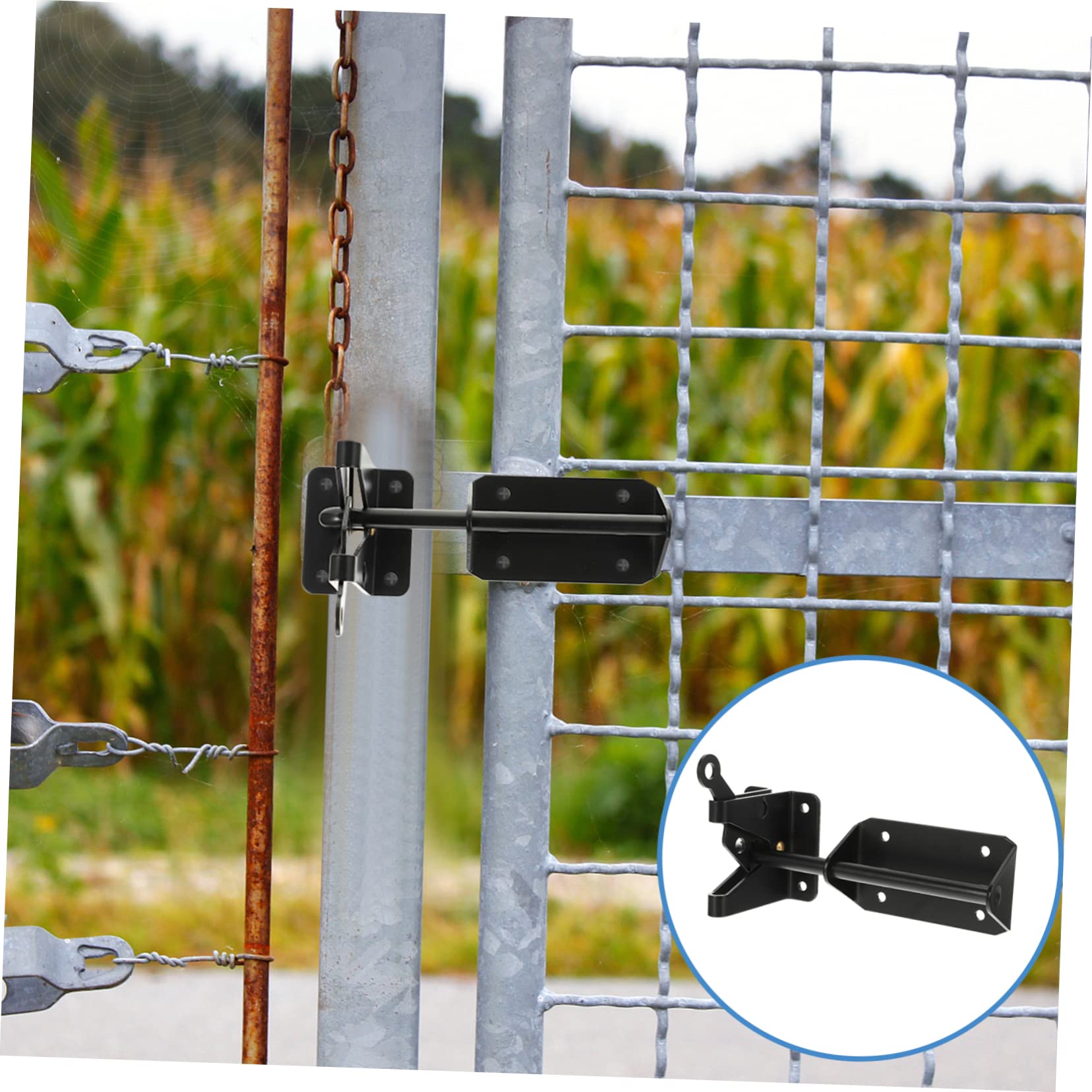 Catenaccio a Scorrimento per Porta, Serratura di Sicurezza Nero Spcc | Uso Domestico, Installazione Semplice, Struttura Heavy Duty, Chiavistello per Finestra e Cancello