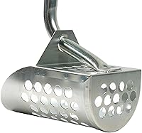 Vista 7 de Cucharas galvanizadas de mango largo y pala grande resistente para detección de metales de agua, descascarillado, caza en roca y más