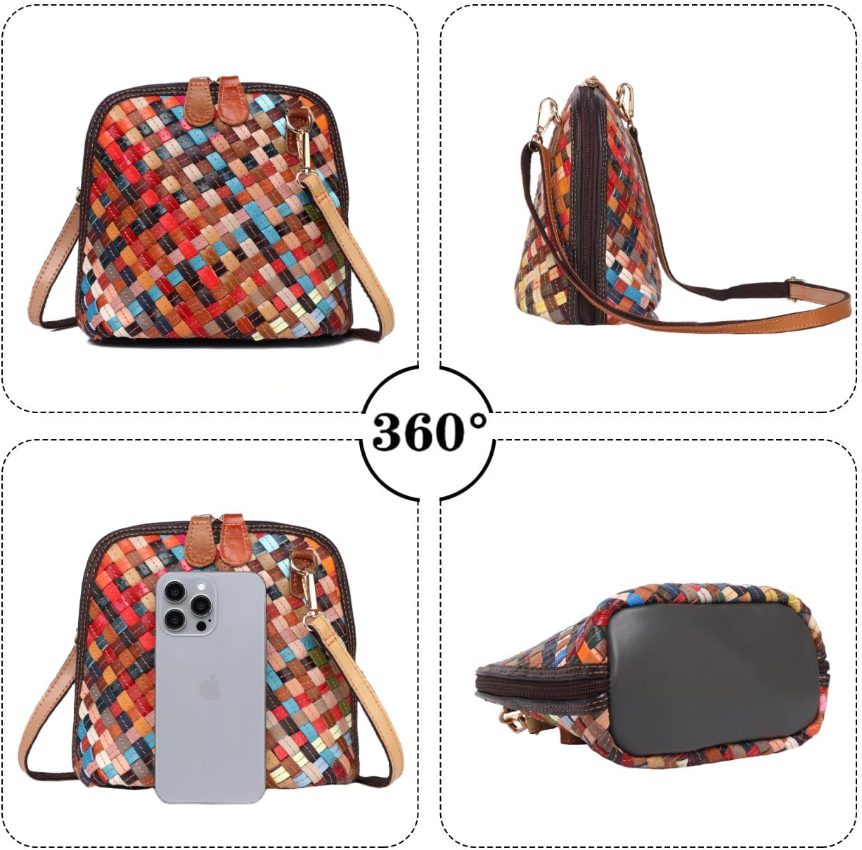 Crossbody Bag for Women Small Leather Cute Purse - Shoulder Bag Designer Trendy Small Sling Cross Body Bag