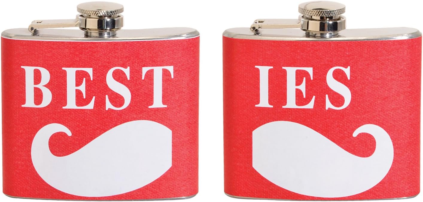 Besties 5 oz. Stainless Steel Flasks (Set of 2) (Assorted