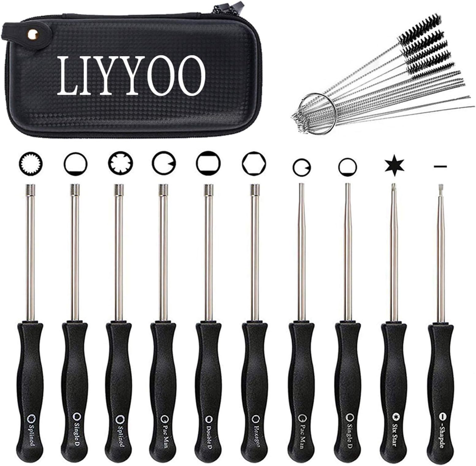 carburetor adjustment screwdriver tools + cleaning brush needle kit for Common 2 Cycle Carburator Small Engine Carburetor Adjusting Tool