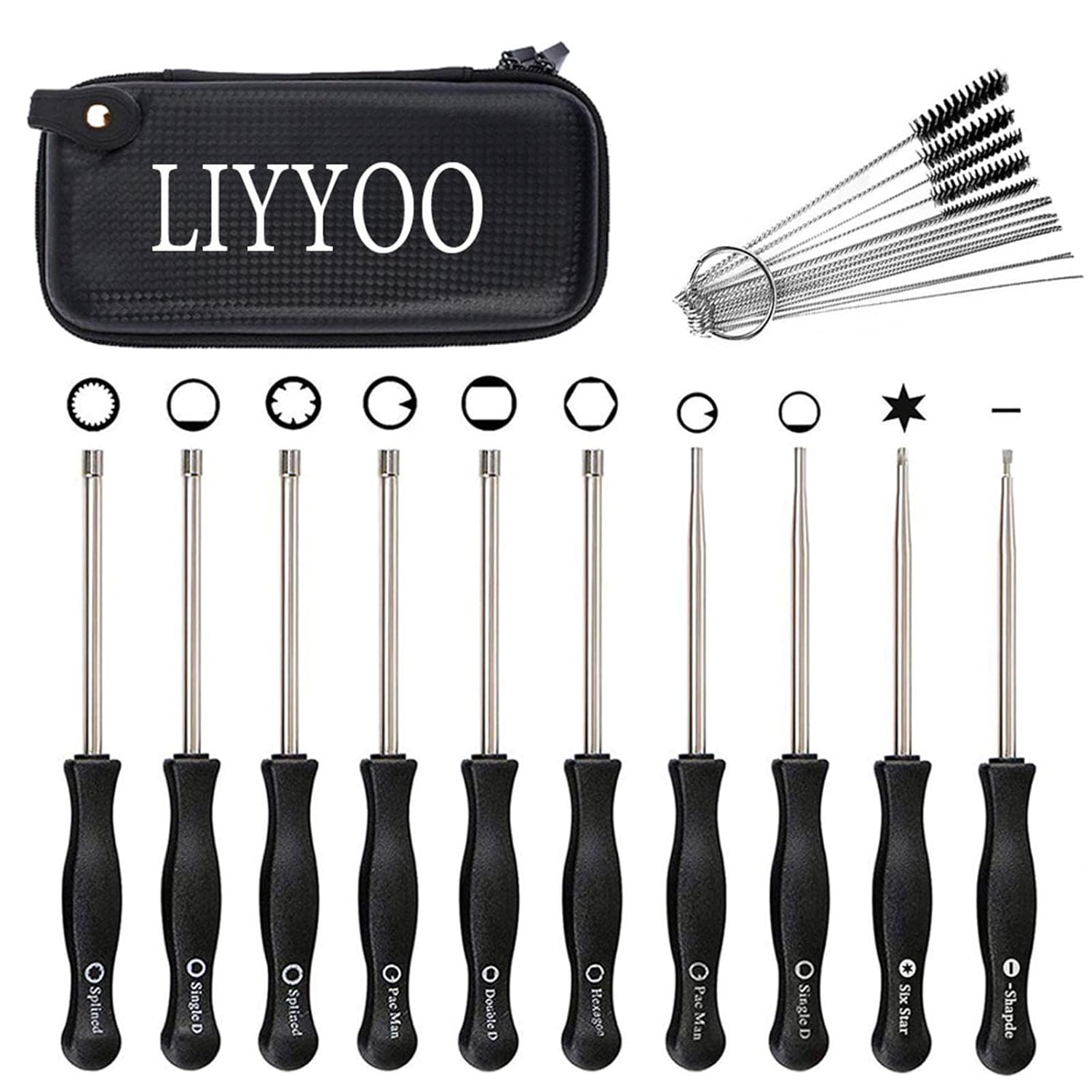 LIYYOO Carburetor Adjustment Screwdriver Tools + Cleaning Brush Needle