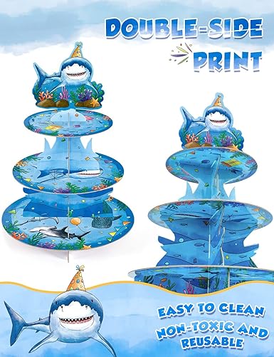 Vista 39 de Soporte para cupcakes de videojuegos – Suministros de fiesta de videojuegos para niños, jugadores, cumpleaños, 3 niveles, soporte para cupcakes