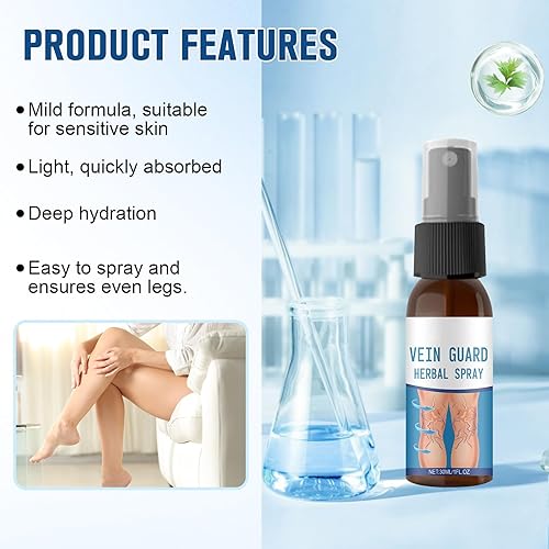 Miniatura 2 de Timilk VeinGuard - Aerosol herbario protector de venas, venas varicosas profesionales para piernas, hidratante natural para todo tipo de piel, 1.0