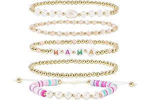 Tiny Pearl Gold Heart Beaded Bracelet