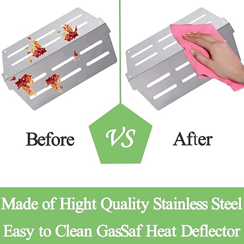 Miniatura 7 de GasSaf Deflector de calor de repuesto para Weber 65505 7622, Genesis 300 Series (2011 y más recientes) E-310 E-320 E-330 S-310 S-320 S-330 con