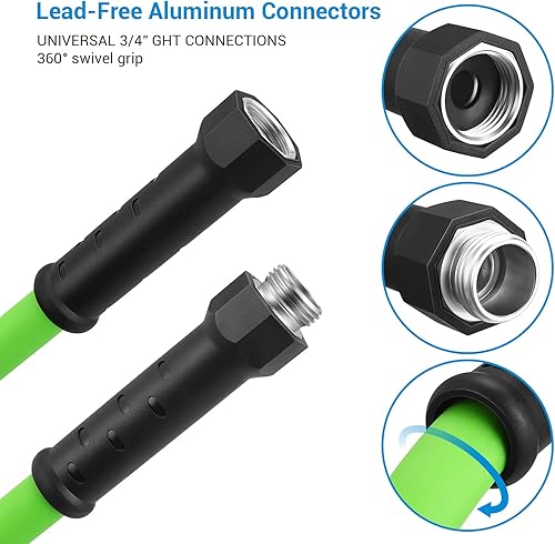 Miniatura 2 de DEWENWILS Manguera de jardín de 50 pies x 58 pulgadas, manguera de agua con mango giratorio, resistente, ligera, manguera flexible para plantas,