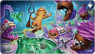 Ultra Pro - Wilds of Eldraine White Stitched Playmat Food Fight for Magic: The Gathering, MTG Card Playmat, Use as Oversize Mouse Pad, Desk Mat, Gaming Playmat, TCG Card Game Table Mat