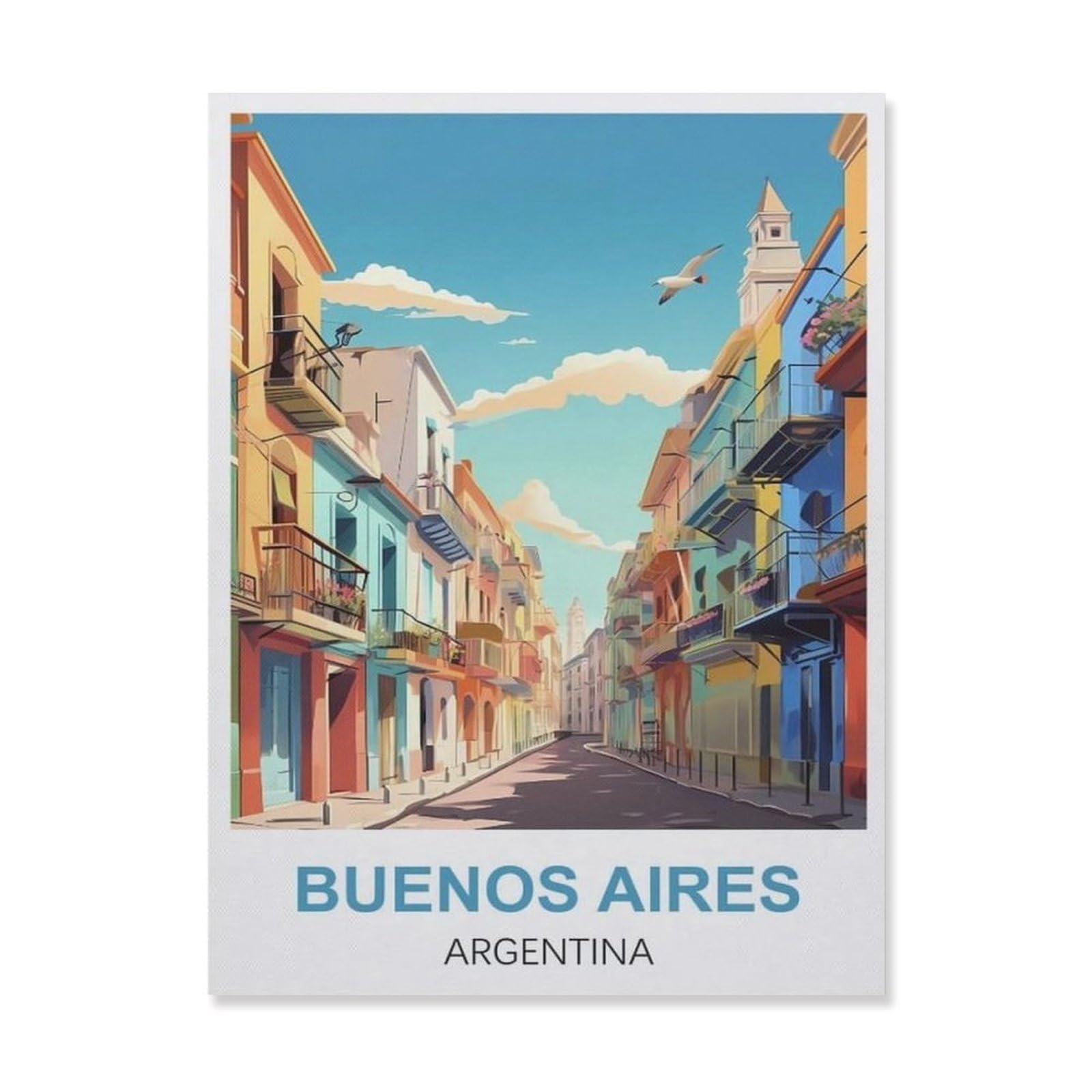 Funny Bathroom Wall Decor Signs，Buenos Aires Argentina(30x40cm）