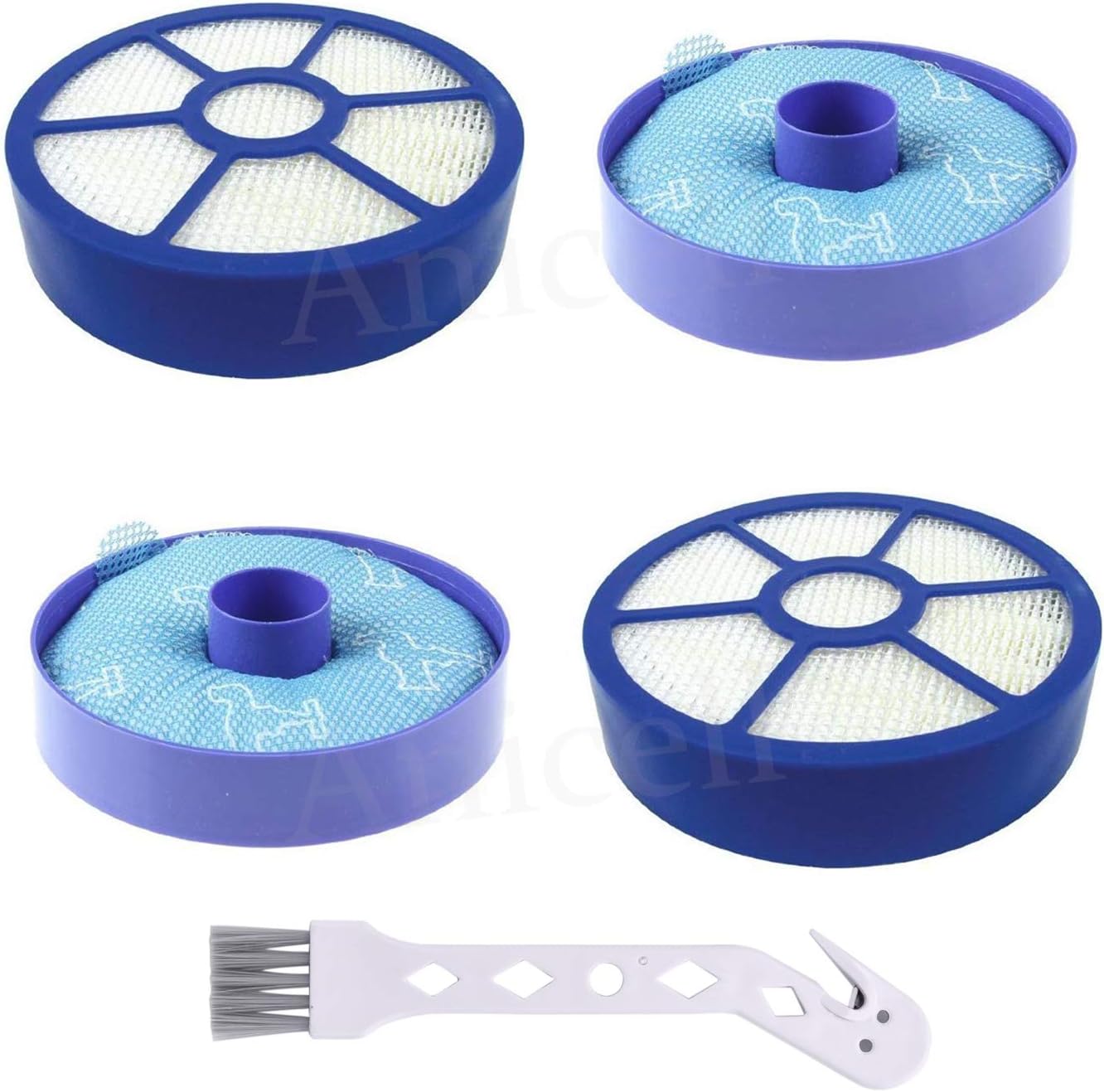 Anicell2 Pack Pre-Motor Filter & Post-Motor Exhaust HEPA Filter Set for Dyson DC33 Multi Floor DC33 Total Clean and DC33 Exclusive Vacuum Cleaners Replace Part # 919563-02 & 921616-01
