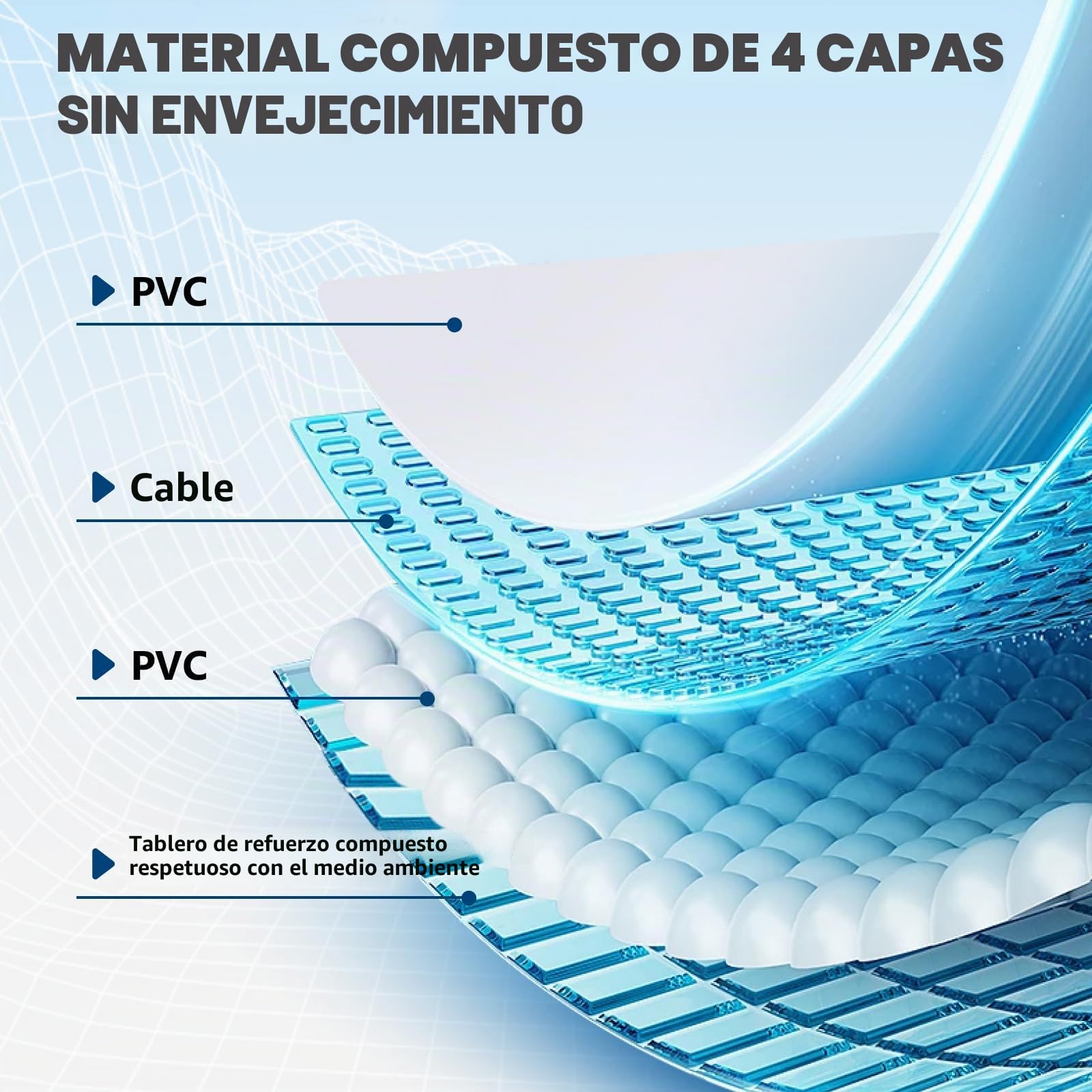 Piscina Plegable XXL – 2,6 m Piscina de baño de PVC Resistente para Mascotas, Gran Piscina de jardín con válvula de Drenaje rápida y Base Antideslizante, Incluye Pelotas y Parche de reparación
