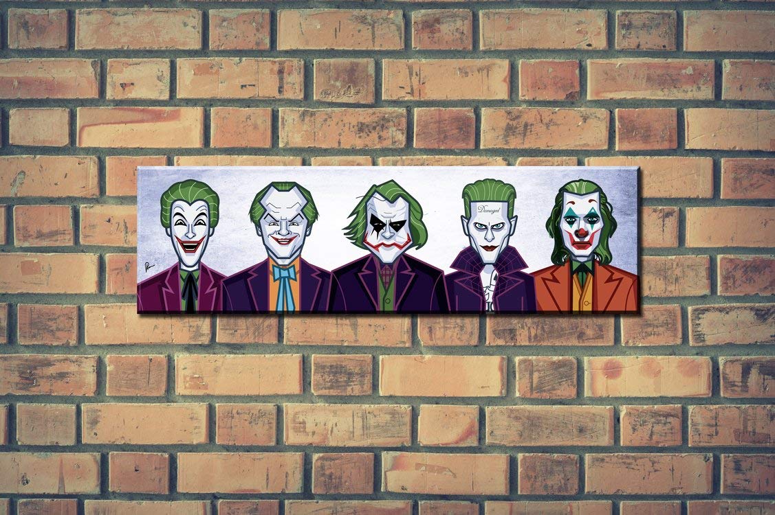 Sun-Board Tribute to 'Evolution of The Clown' | Wall Art, Multicolor, Printed | Home Decor for Living Room, Bedroom, Office (15.2 X 45.7 X 0.5 cm)