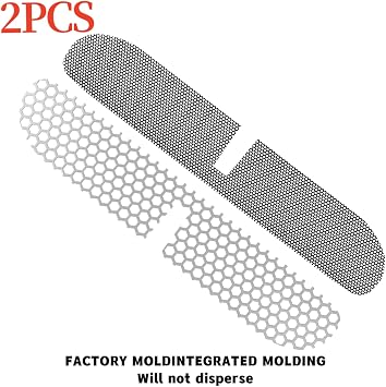 Mesh Fairing Intake Vent Screen Grill for Harley Street Glide, Electra Glide, Tri Glide, FLHX FLHTK 2014-2023, 2 PCS (Black + Chrome)