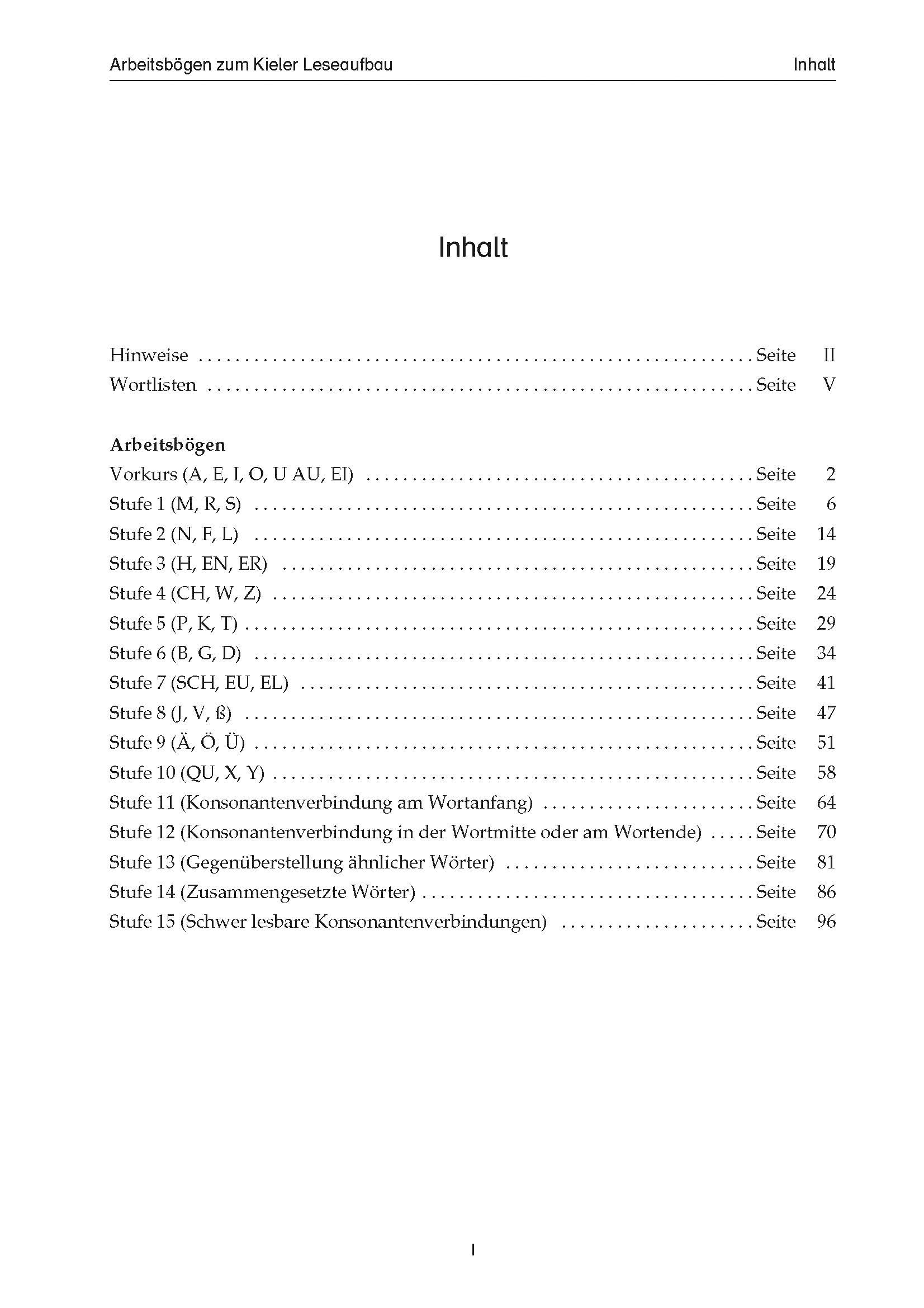Arbeitsbögen zum Kieler Leseaufbau: Ausgabe: Druckschrift